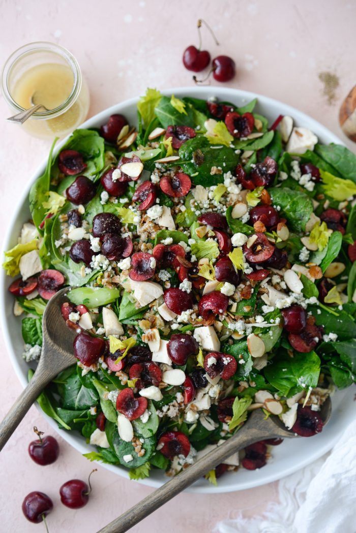 platter of Cherry Winter Wheat Berry Salad