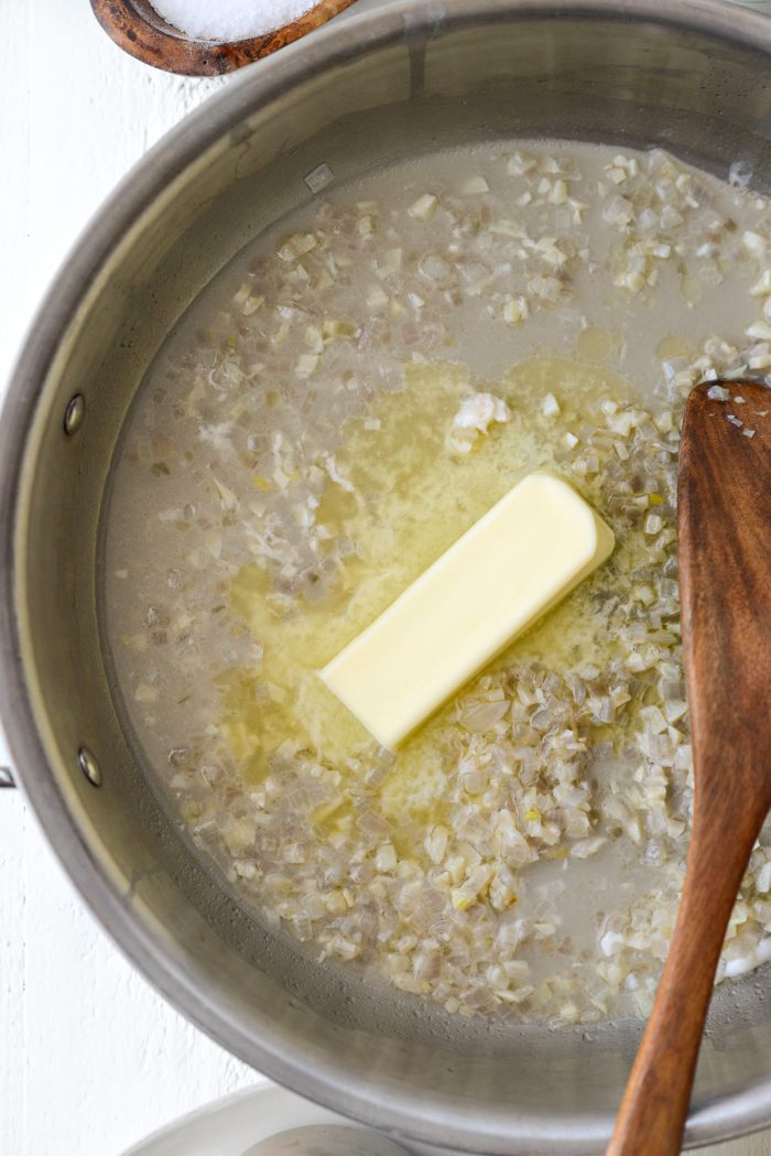 add remaining butter to pan.