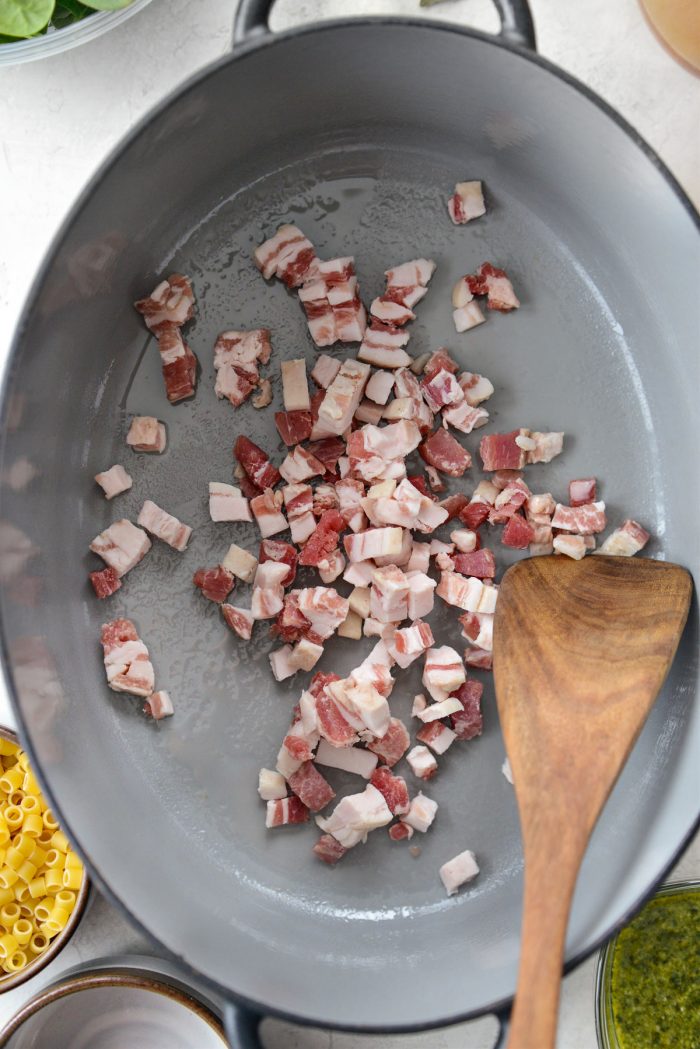 pancetta in pan