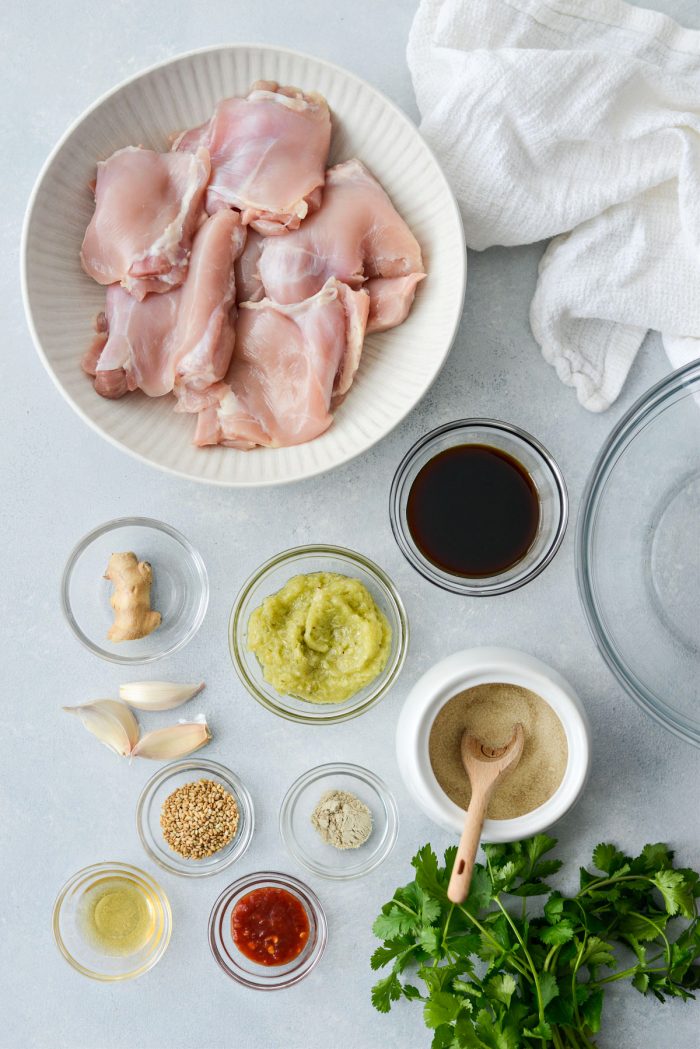 Lemongrass Chicken ingredients