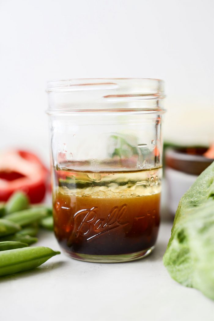 thai cabbage salad dressing in jar