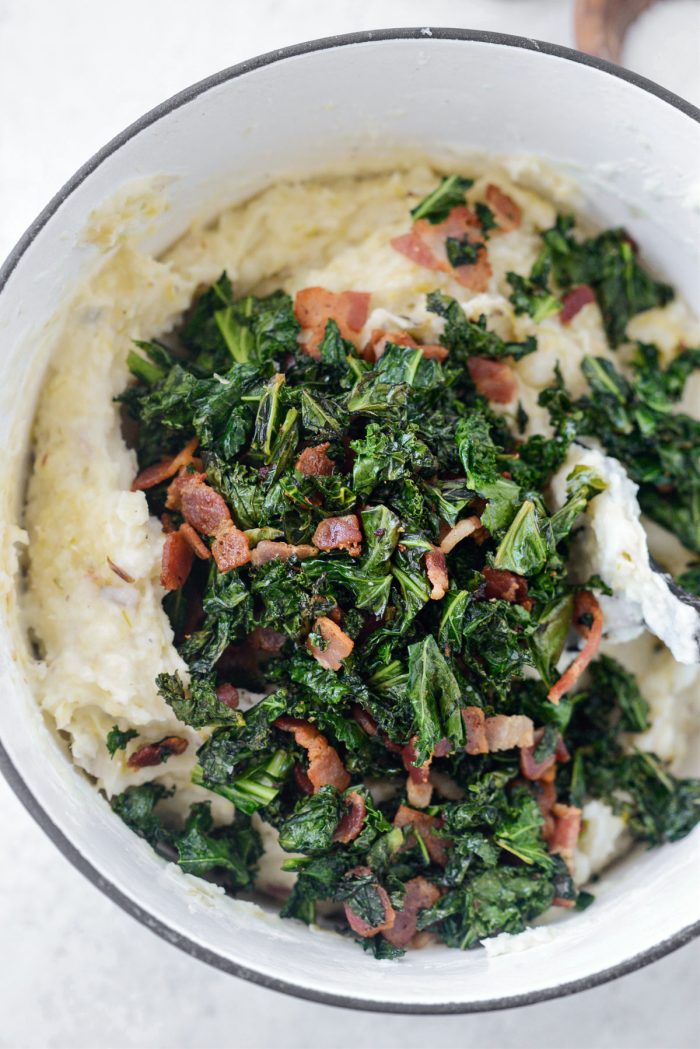 add kale and bacon