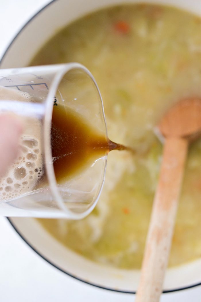 add cream and beer