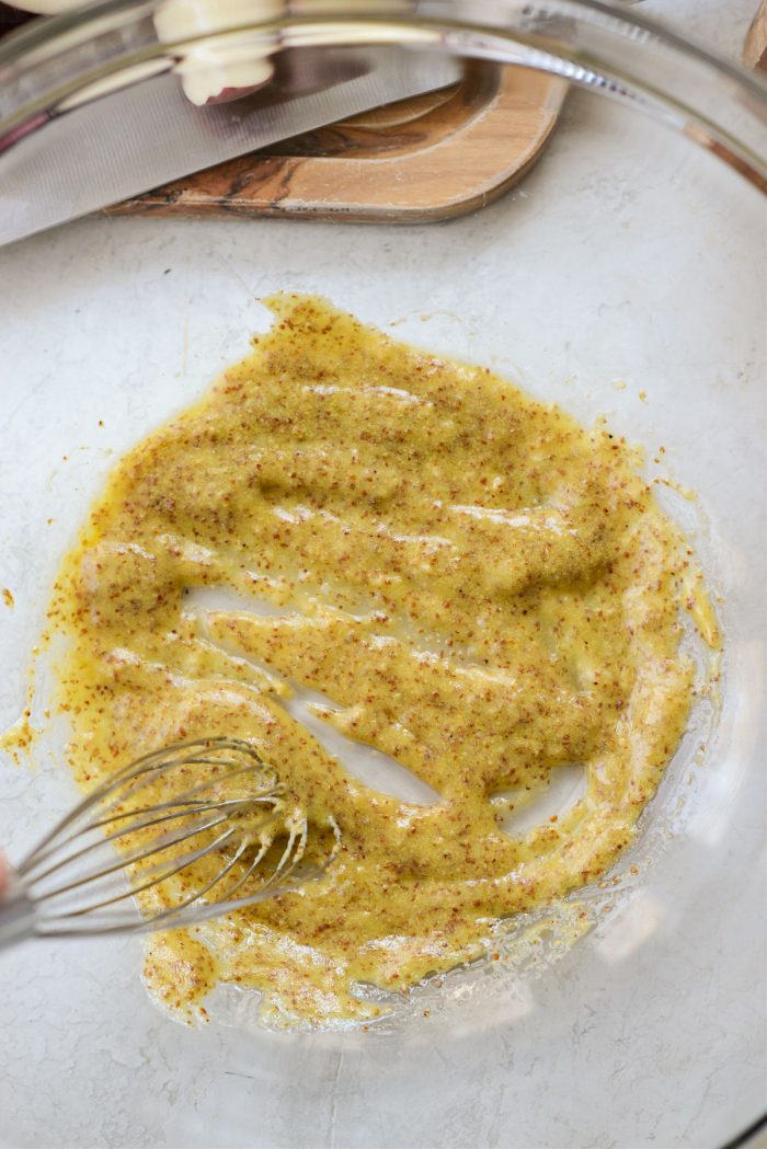 creamy dijon and garlic olive oil