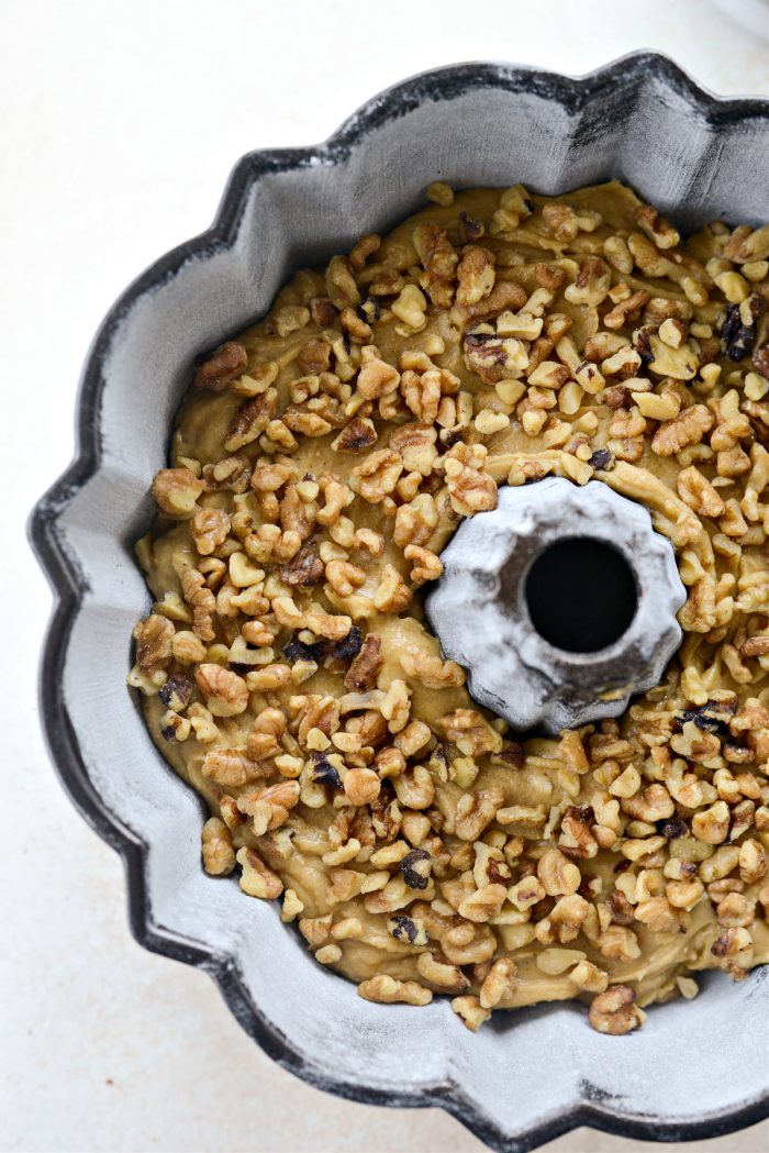sprinkle with chopped nuts (walnuts or pecans or both!)