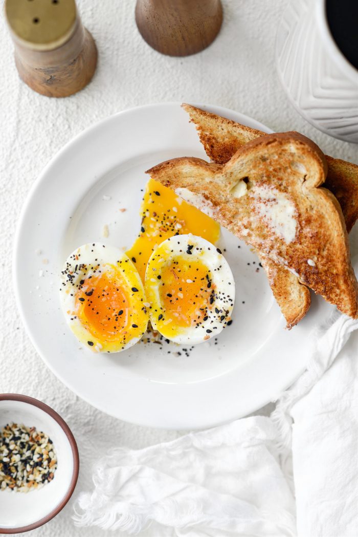 Everything Bagel Seasoning on Soft Boiled Eggs