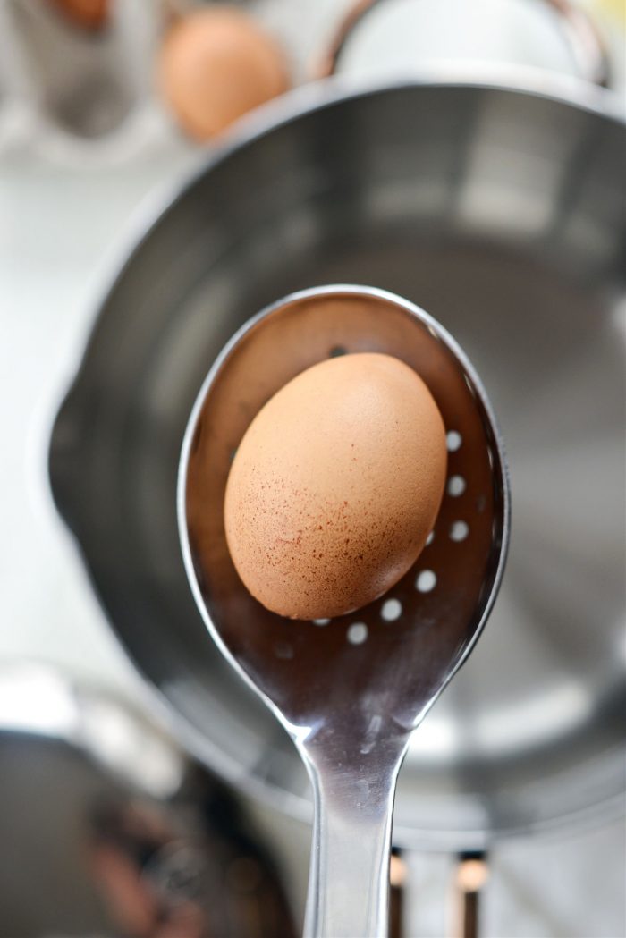 add eggs to boiling water