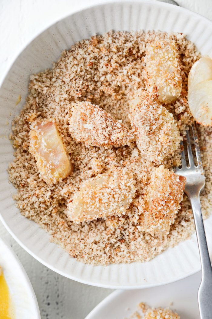 fish coated in seasoned panko