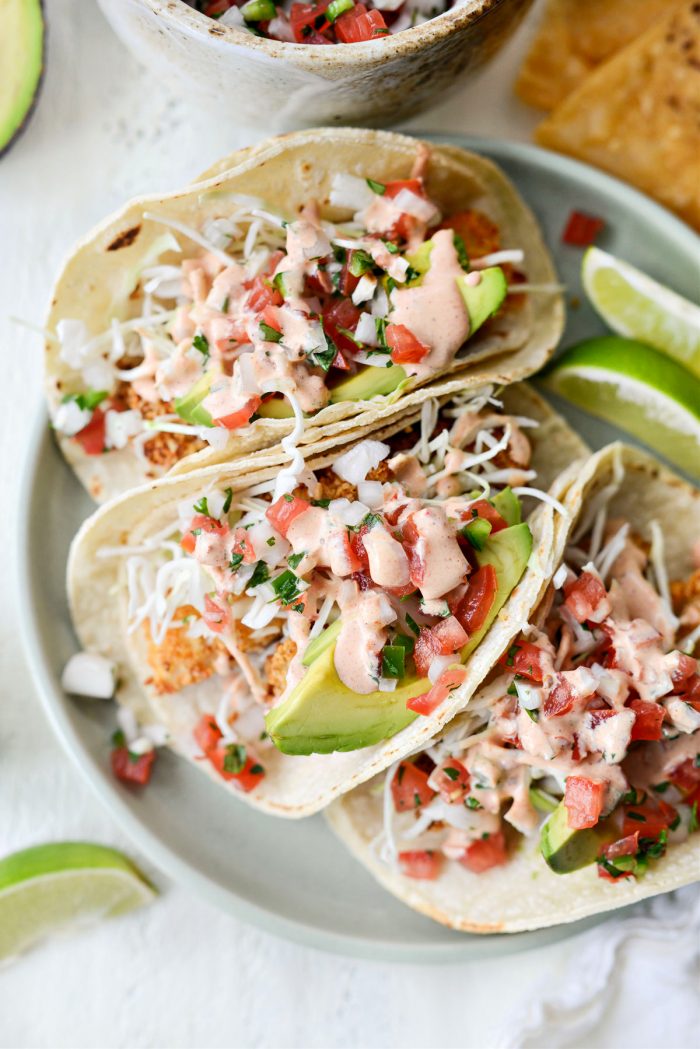 Air Fryer Baja Fish Tacos