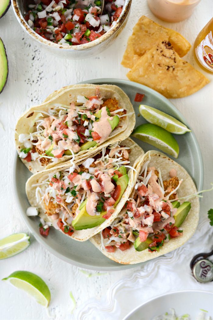 Air Fryer Baja Fish Tacos