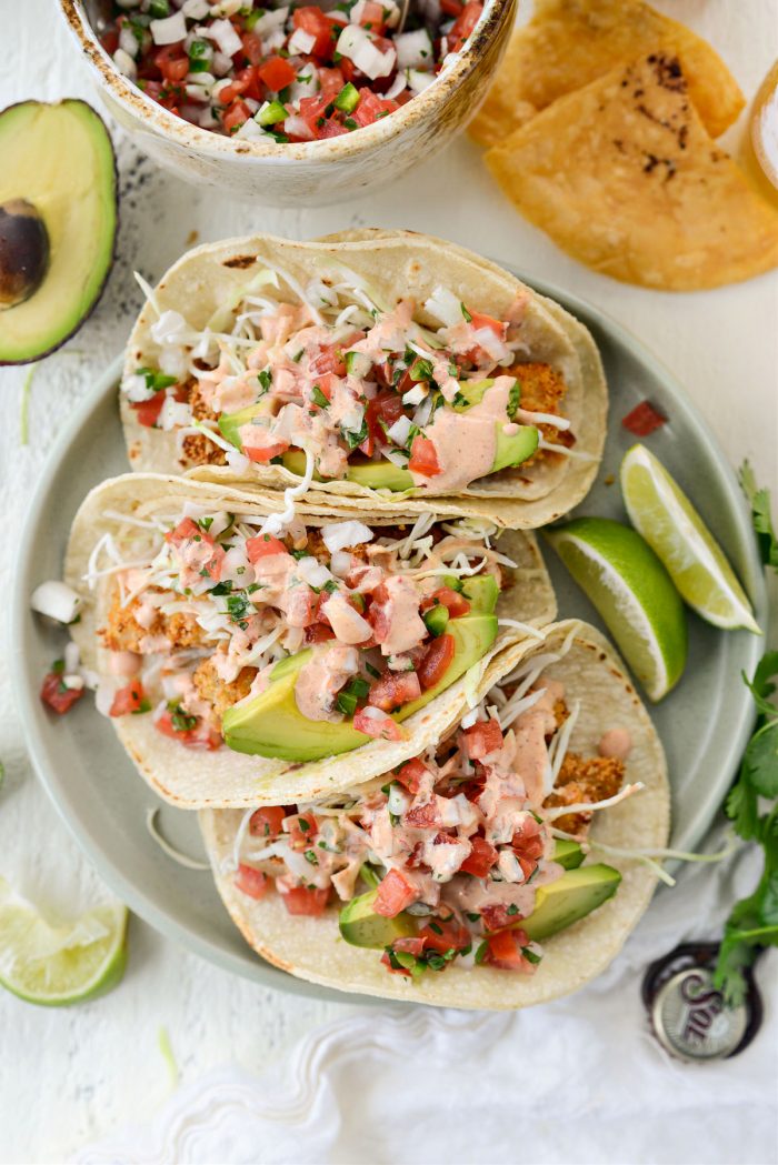 Air Fryer Baja Fish Tacos