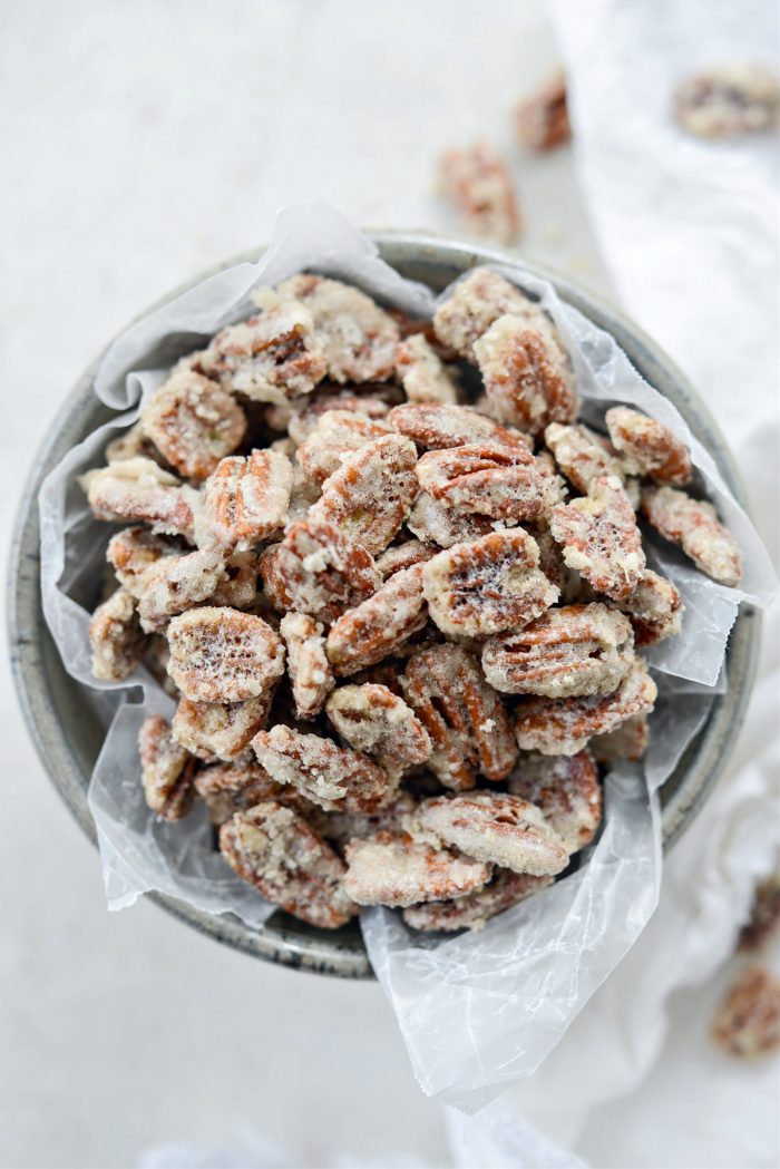 bowl of Candied Pecans