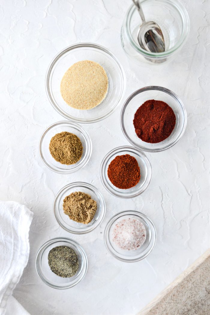 Homemade Baja Seasoning Blend ingredients