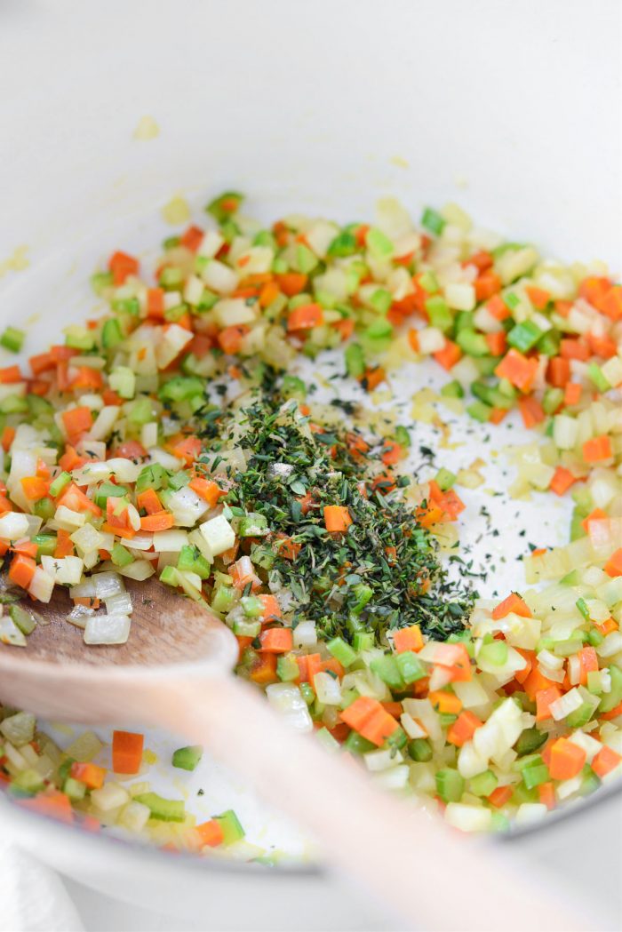 sautted veggies with thyme and white pepper