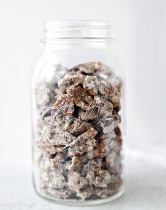 jar of candied walnuts