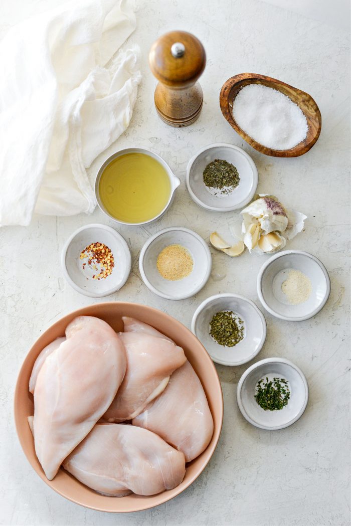 Your Basic Grilled Chicken Marinade ingredients