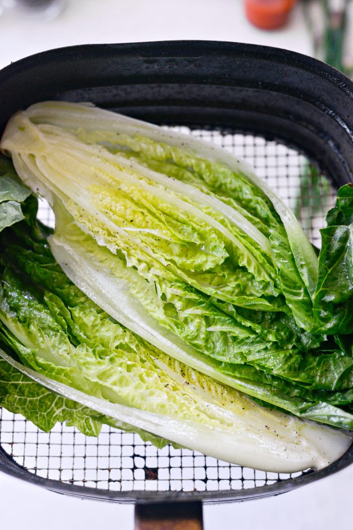 romaine in air fryer basket