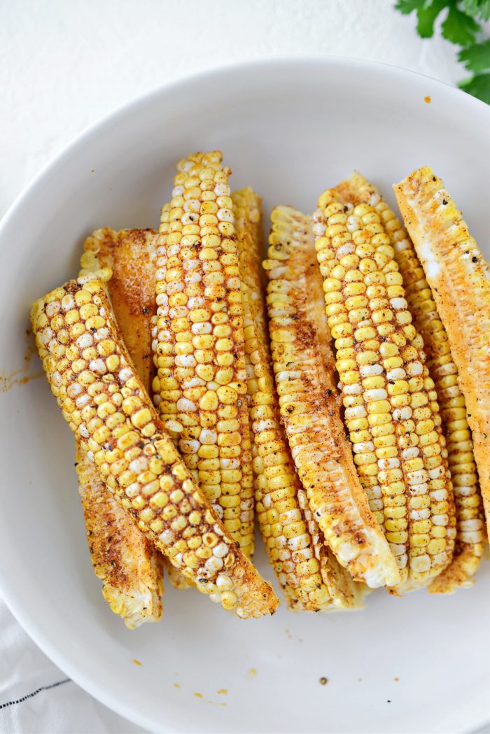 oiled corn in bowl