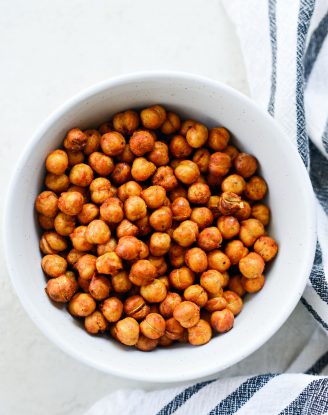 Air Fryer Buffalo Chickpeas