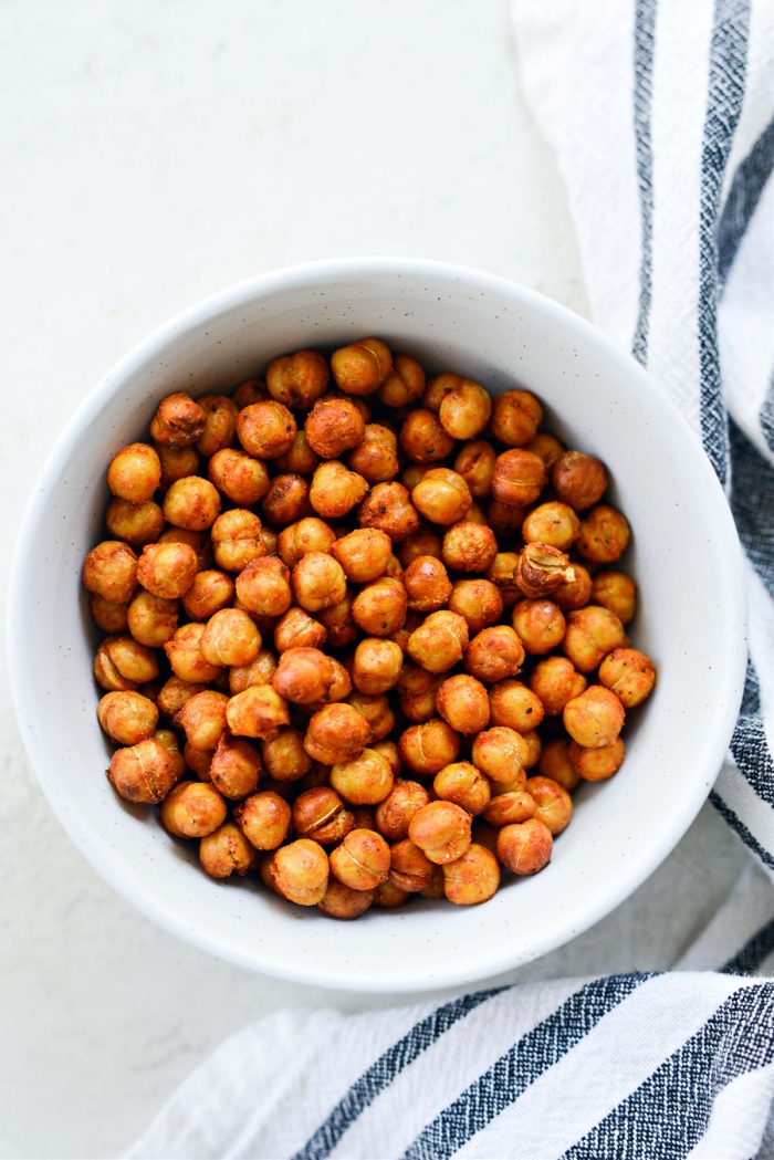 Air Fryer Buffalo Chickpeas