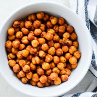 Air Fryer Buffalo Chickpeas