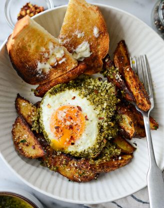 Pesto Fried Eggs