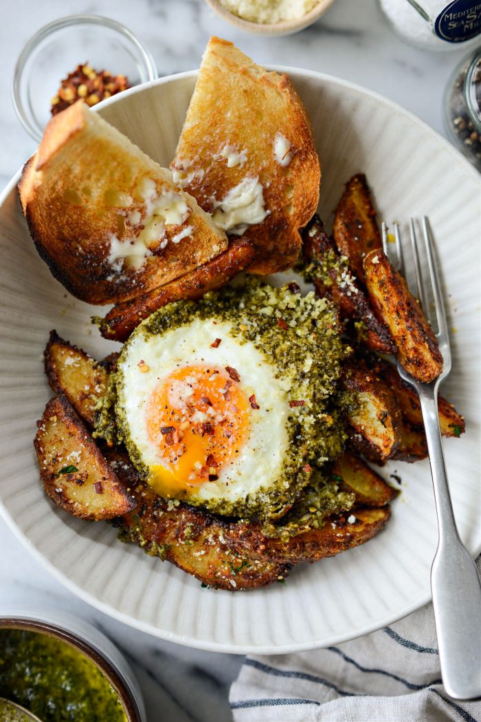 Pesto Fried Eggs