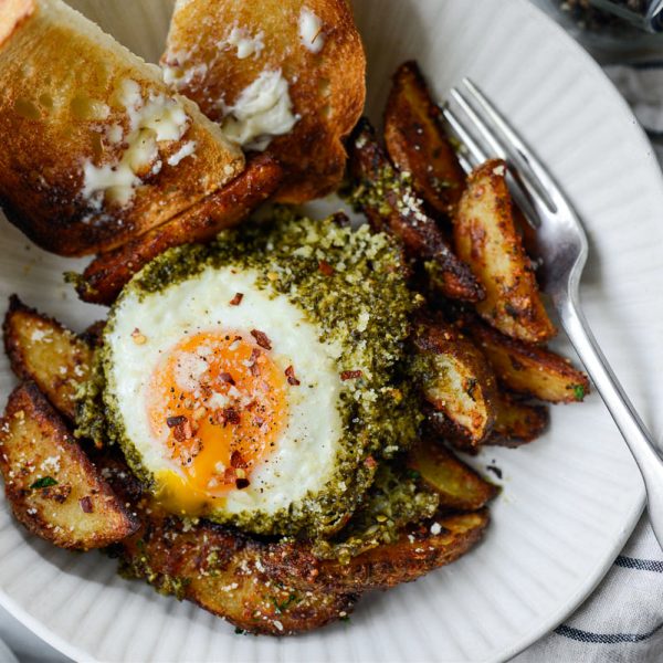Pesto Fried Eggs Simply Scratch