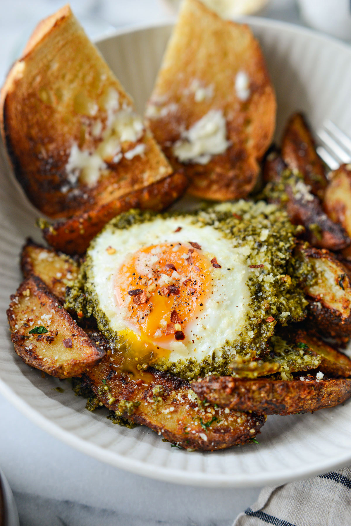 Pesto Fried Eggs Simply Scratch
