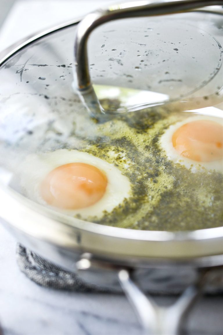 Pesto Fried Eggs Simply Scratch