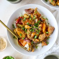 Sheet Pan Cashew Chicken