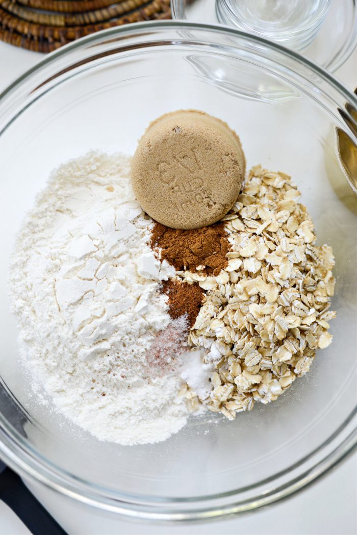 dry ingredients in mixing bowl