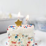 Red White and Blue Funfetti Cake