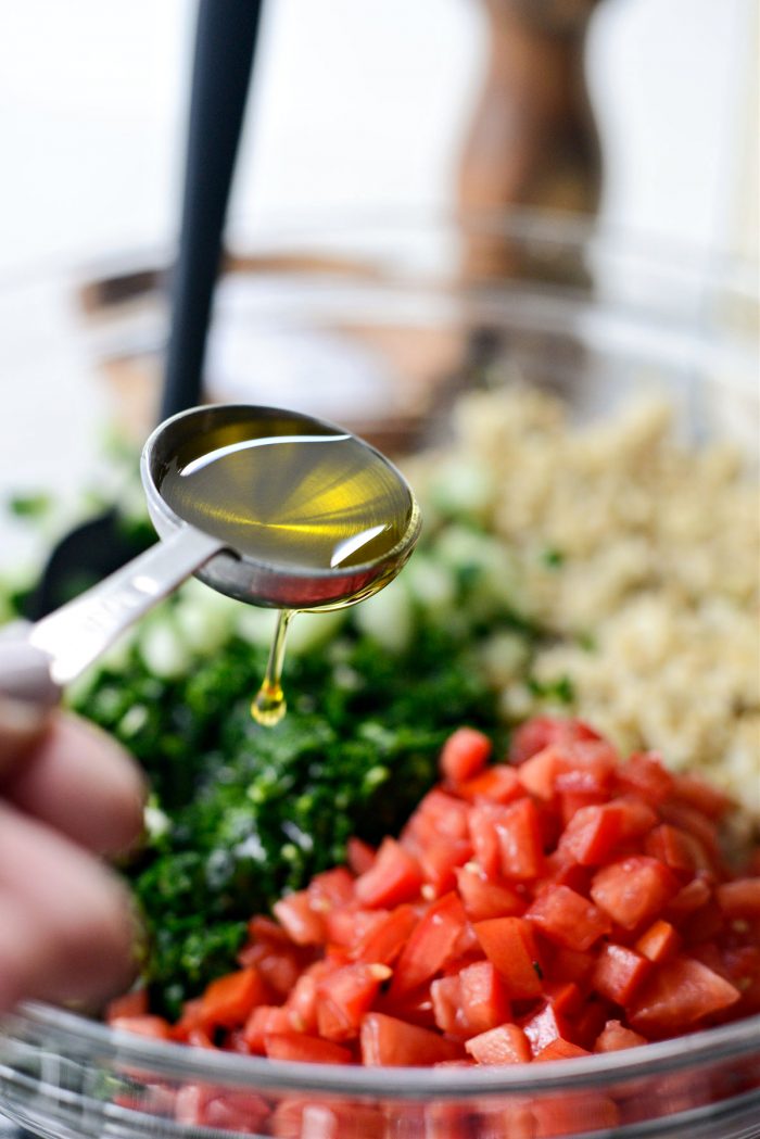 measure in olive oil