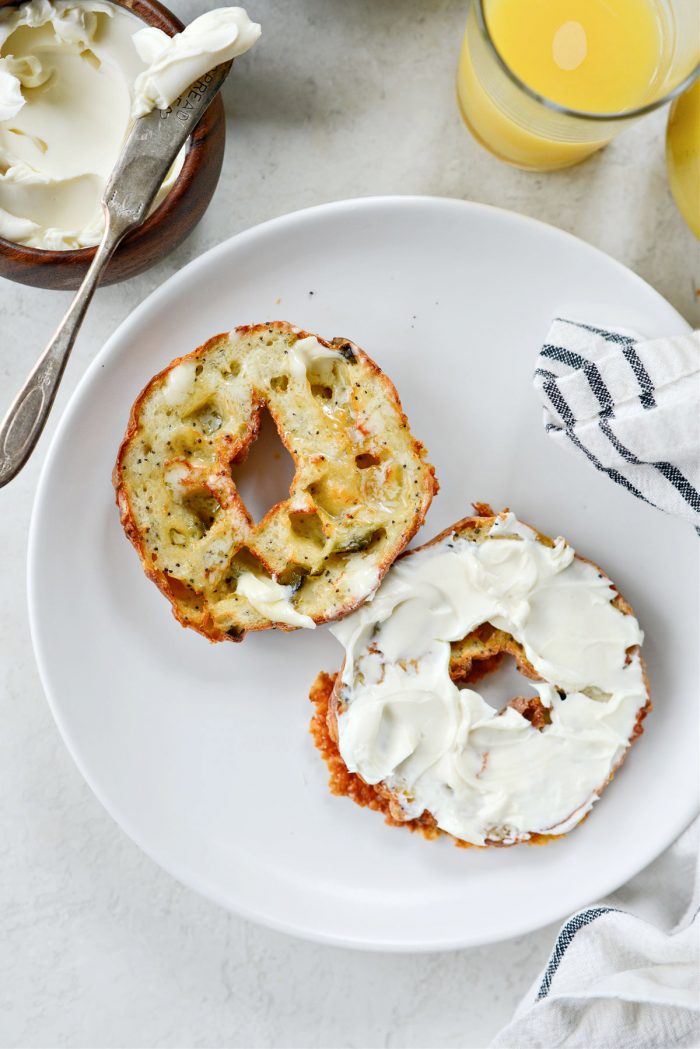 Air Fryer Jalapeño Cheddar Bagels - Simply Scratch