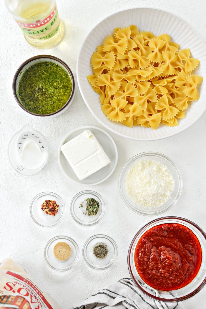 Ingredients for Air Fryer Pasta Chips with Pesto Dip