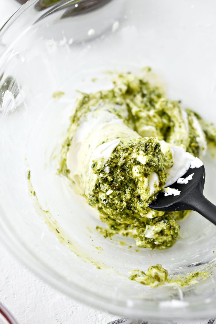 Air Fryer Pasta Chips with Pesto Dip