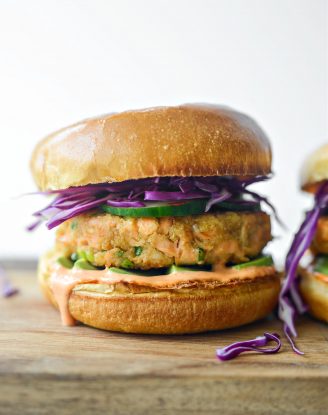 Spicy Salmon Burgers