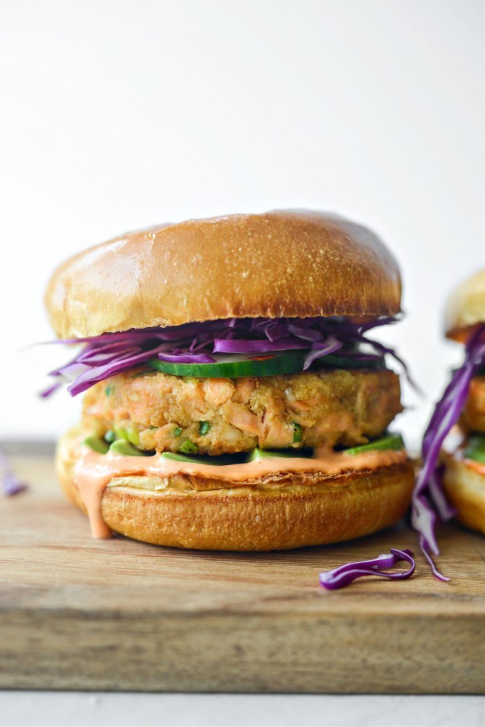 Spicy Salmon Burgers