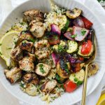 Chicken Souvlaki with Grilled Vegetables