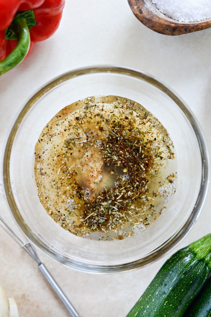 marinade ingredients in bowl