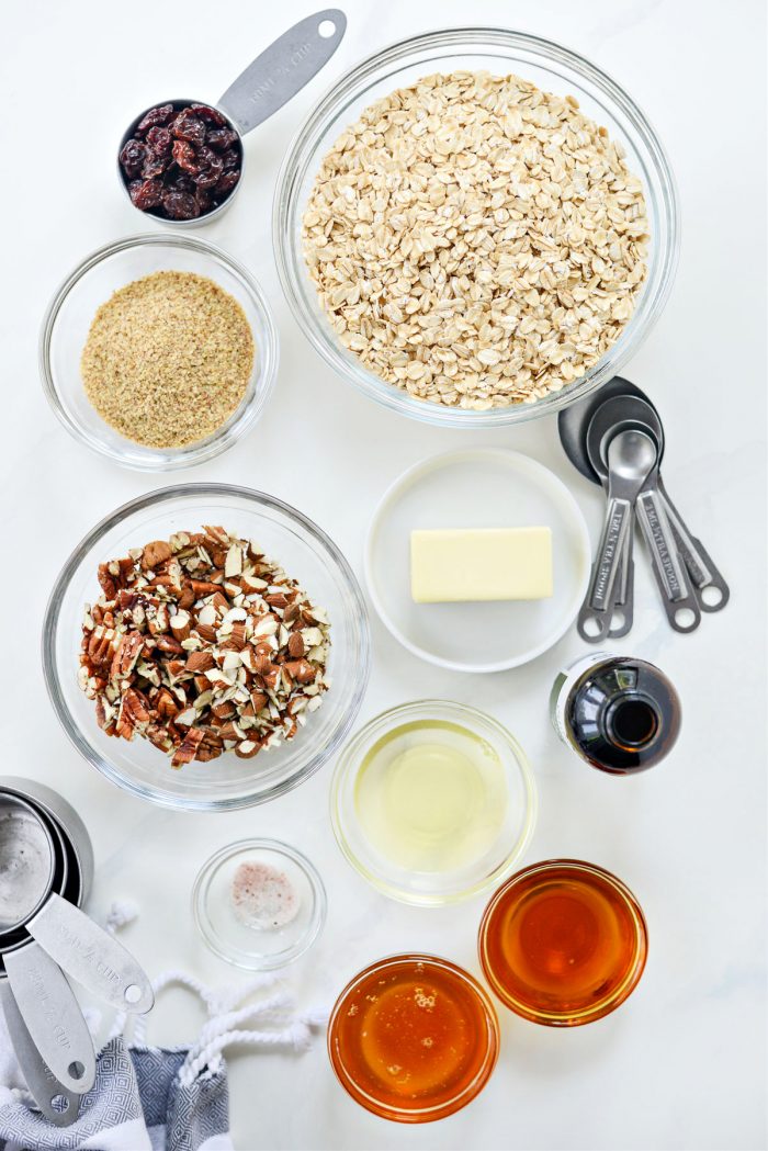 ingredients for Fruit and Nut Granola