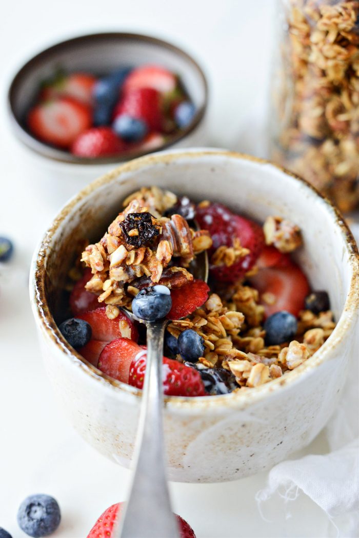 spoonful of Fruit and Nut Granola