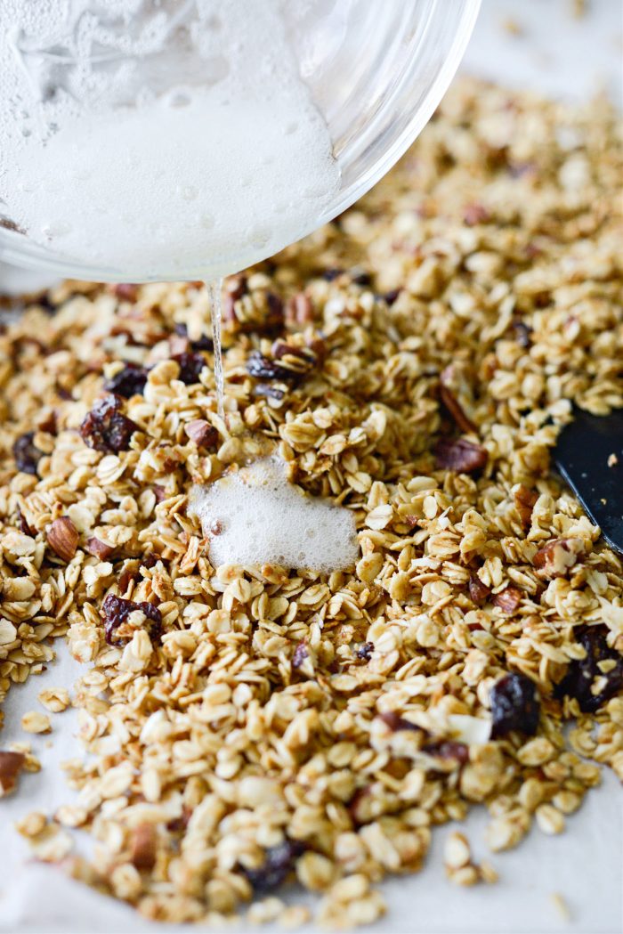 add egg whites to baked granola