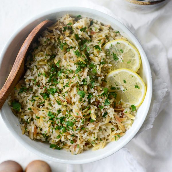 Greek Lemon Rice Pilaf Simply Scratch