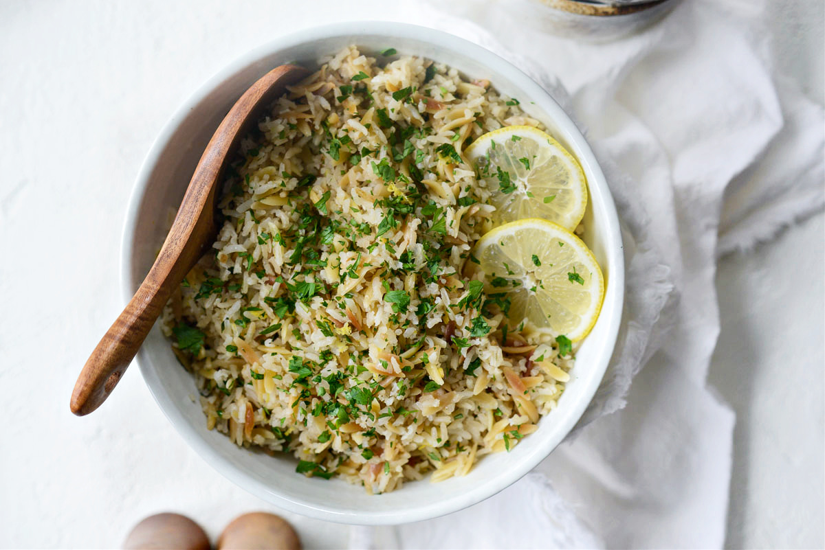 Greek Lemon Rice Pilaf Simply Scratch