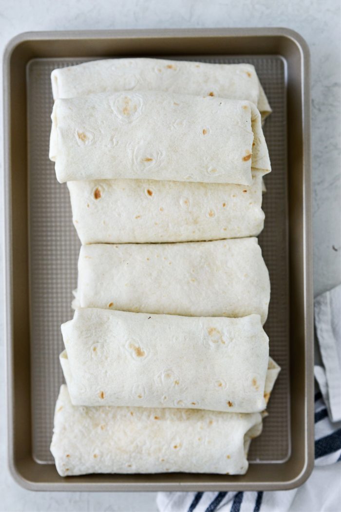 pan of burritos