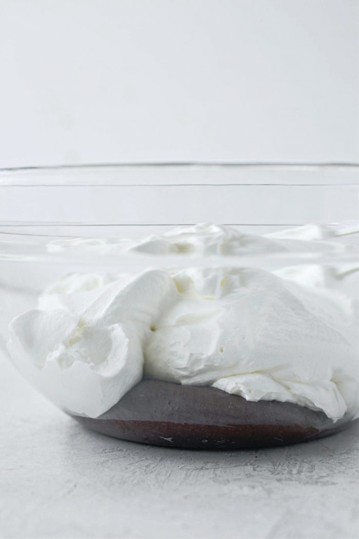 add whipped cream to chocolate mixture