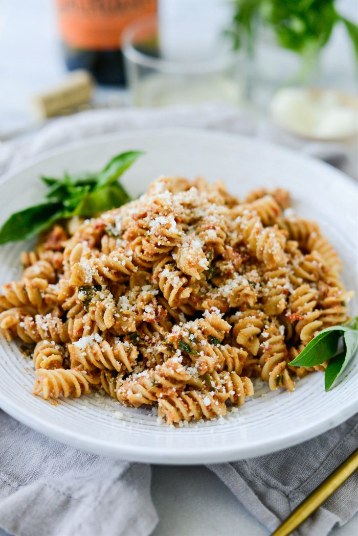 Sun-dried Tomato Walnut Pesto Pasta