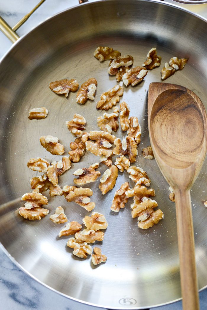 toasting walnuts